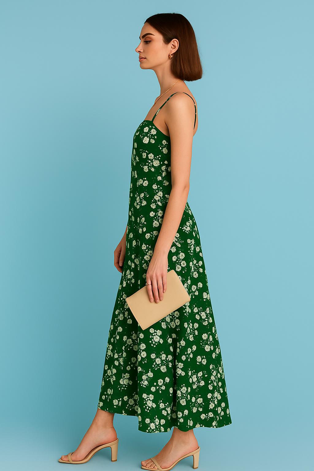 Timelessly Elegant Green Floral Maxi