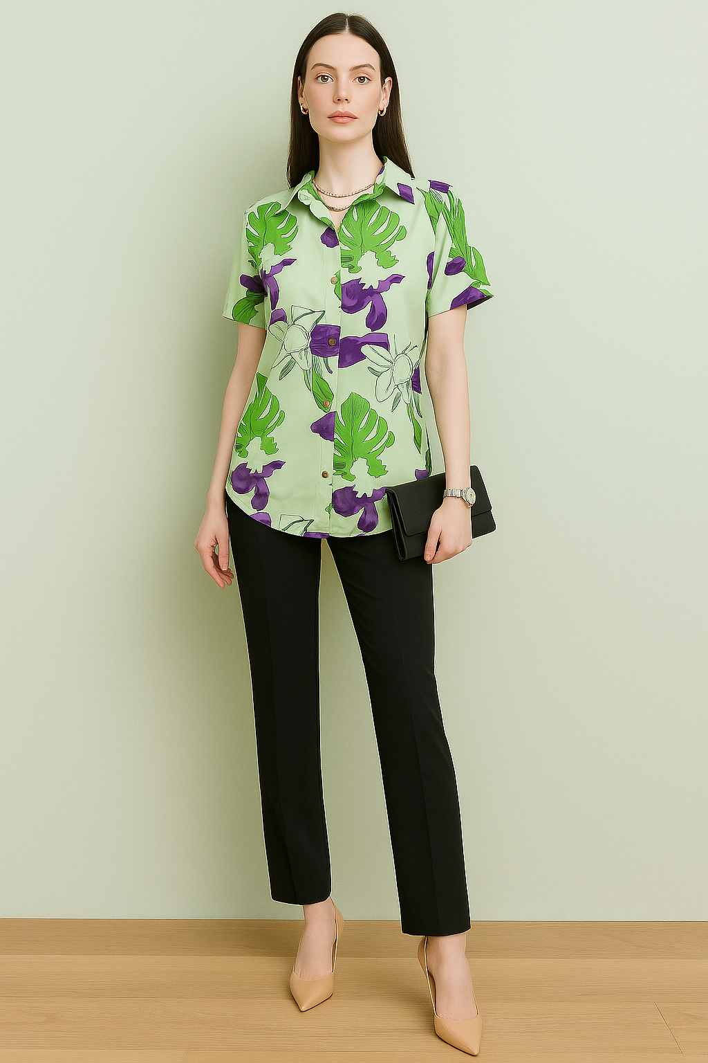 Short-Sleeve Button-Up Shirt