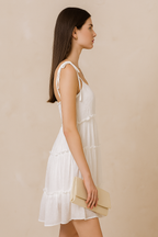 Ivory Whimsy Textured Mini Dress