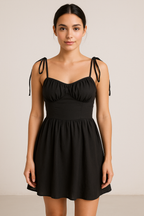 Bow-Tie Shoulder Dress