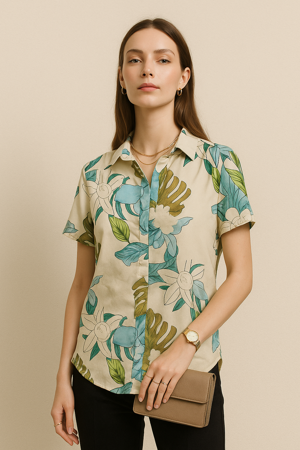 Short-Sleeve Button-Up Shirt