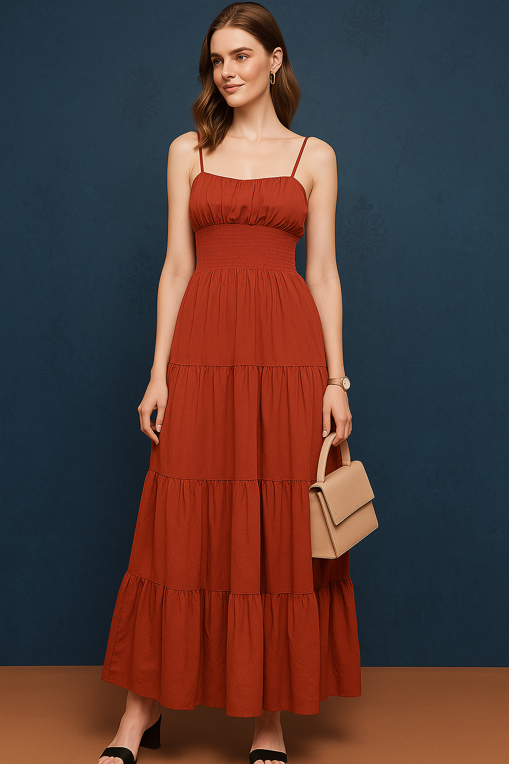Elegant  Smocked Dress