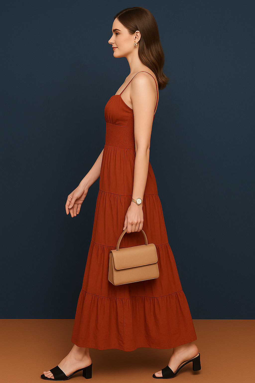 Elegant  Smocked Dress