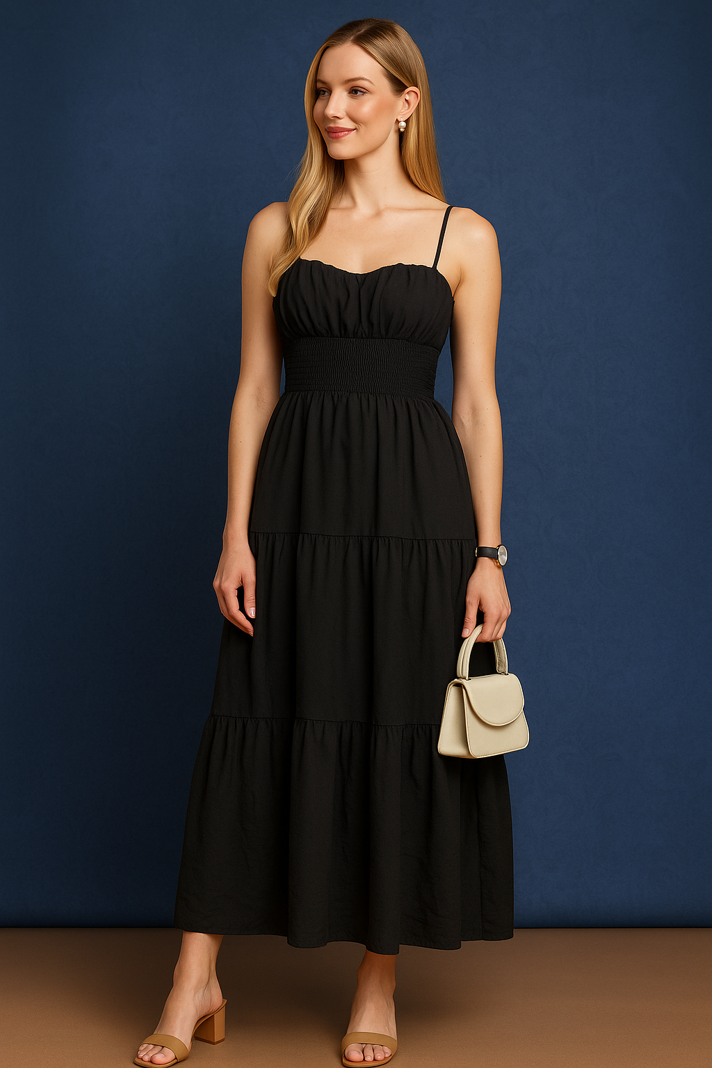 Elegant  Smocked Dress