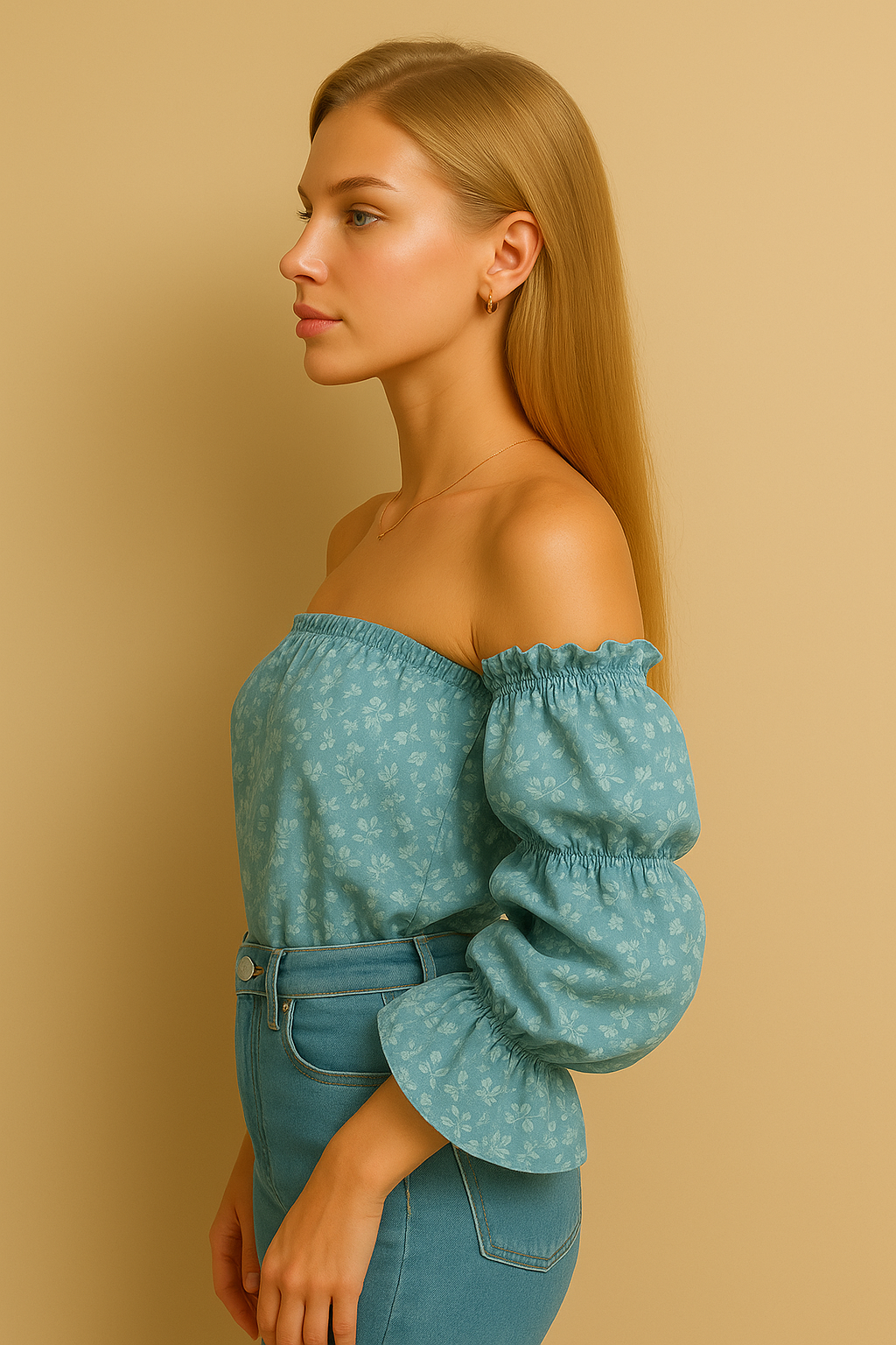 Bohemian Smocked Off-Shoulder Top