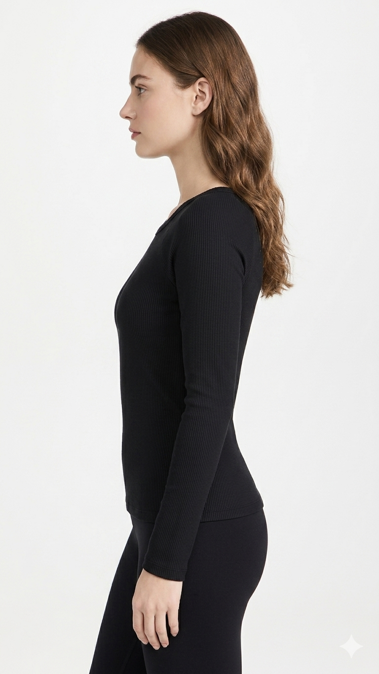 SIDE SLIT RIB TOP