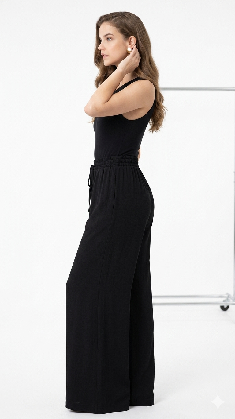SOLID RIVERA CREPE TROUSER