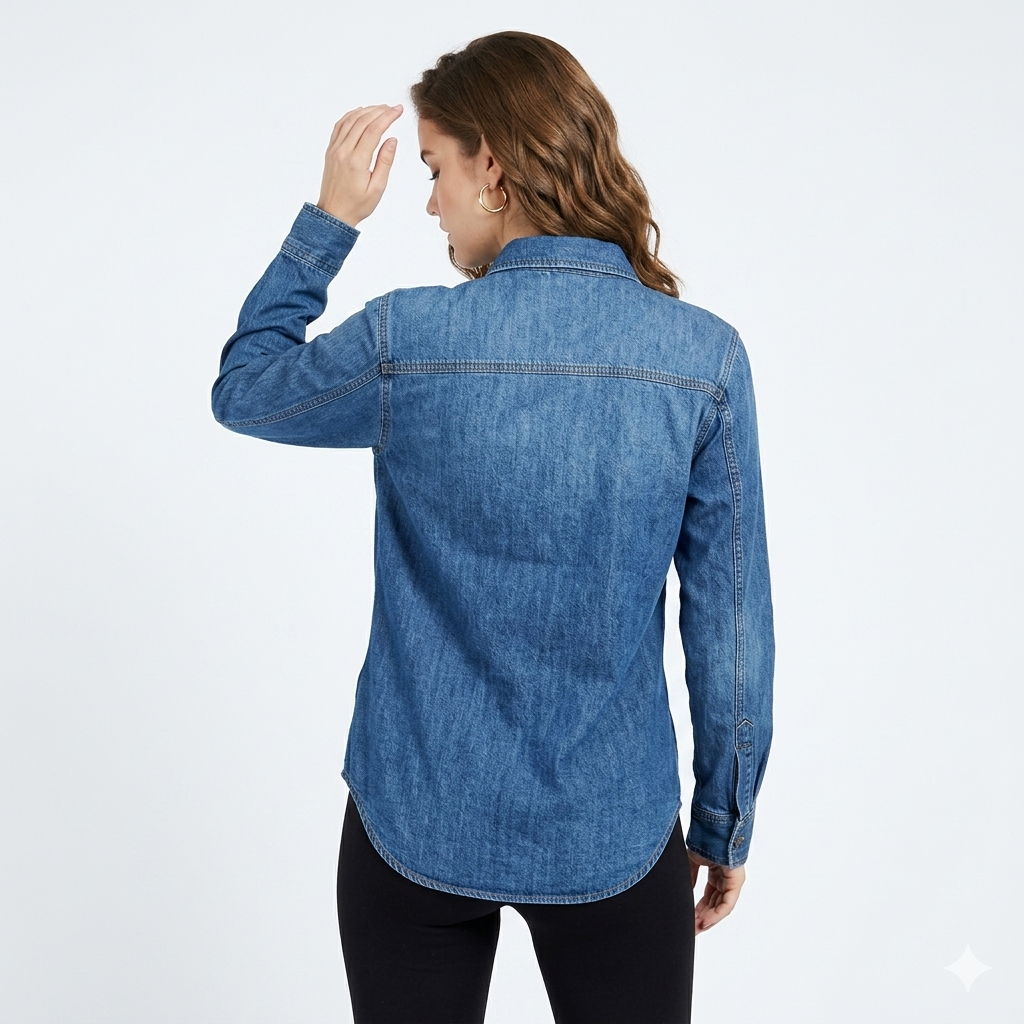 DOUBLE POCKET DENIM SHIRT