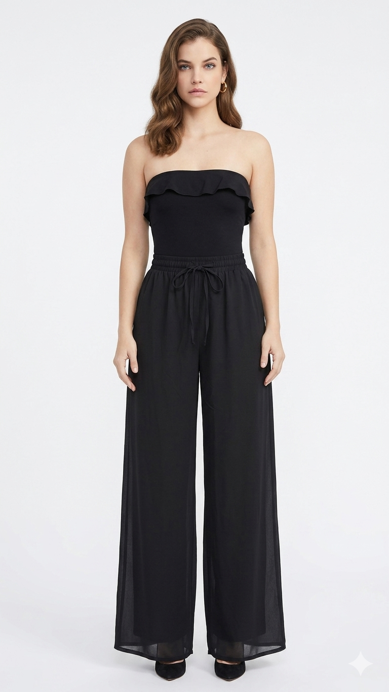 SOLID RIVERA CREPE TROUSER