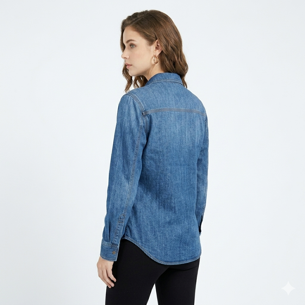 DOUBLE POCKET DENIM SHIRT