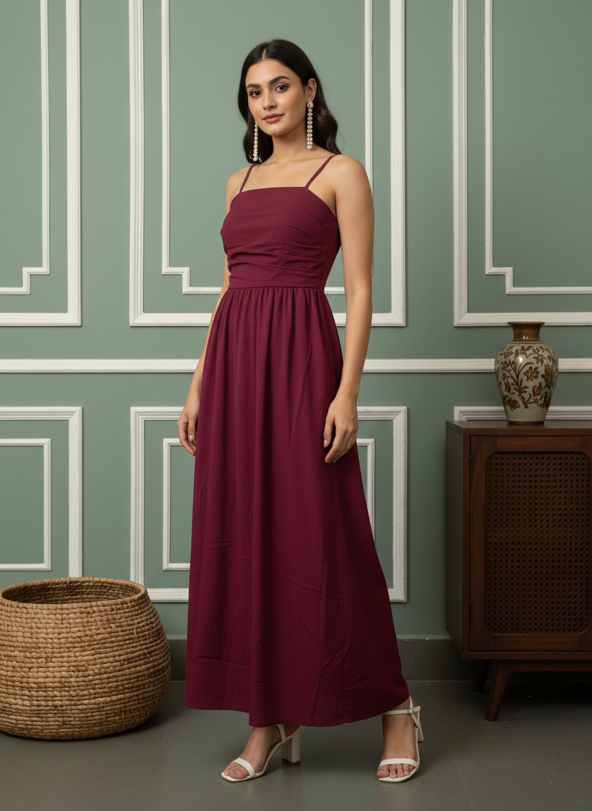 Seraphina Ruched Midi Dress
