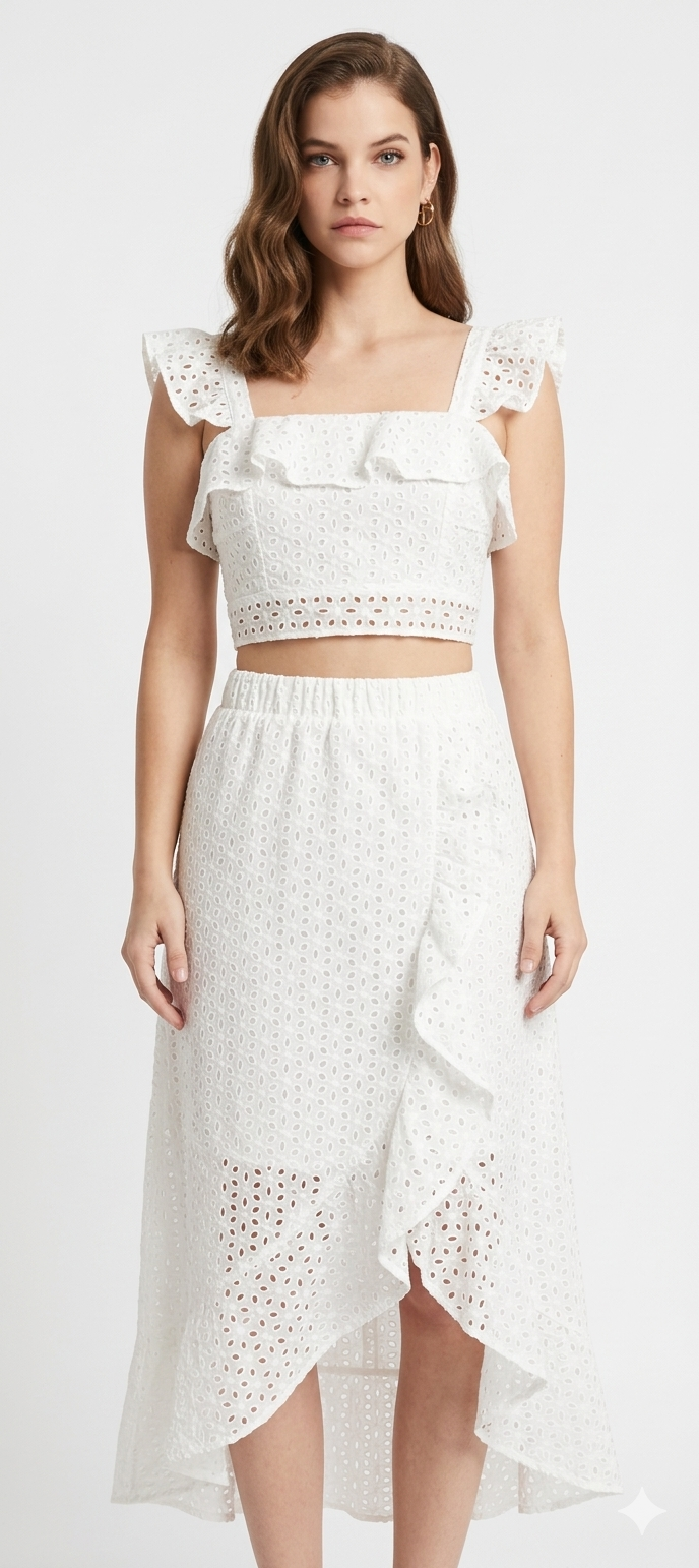 SHIFLI CO ORDS WITH FRILL  PATTRENS