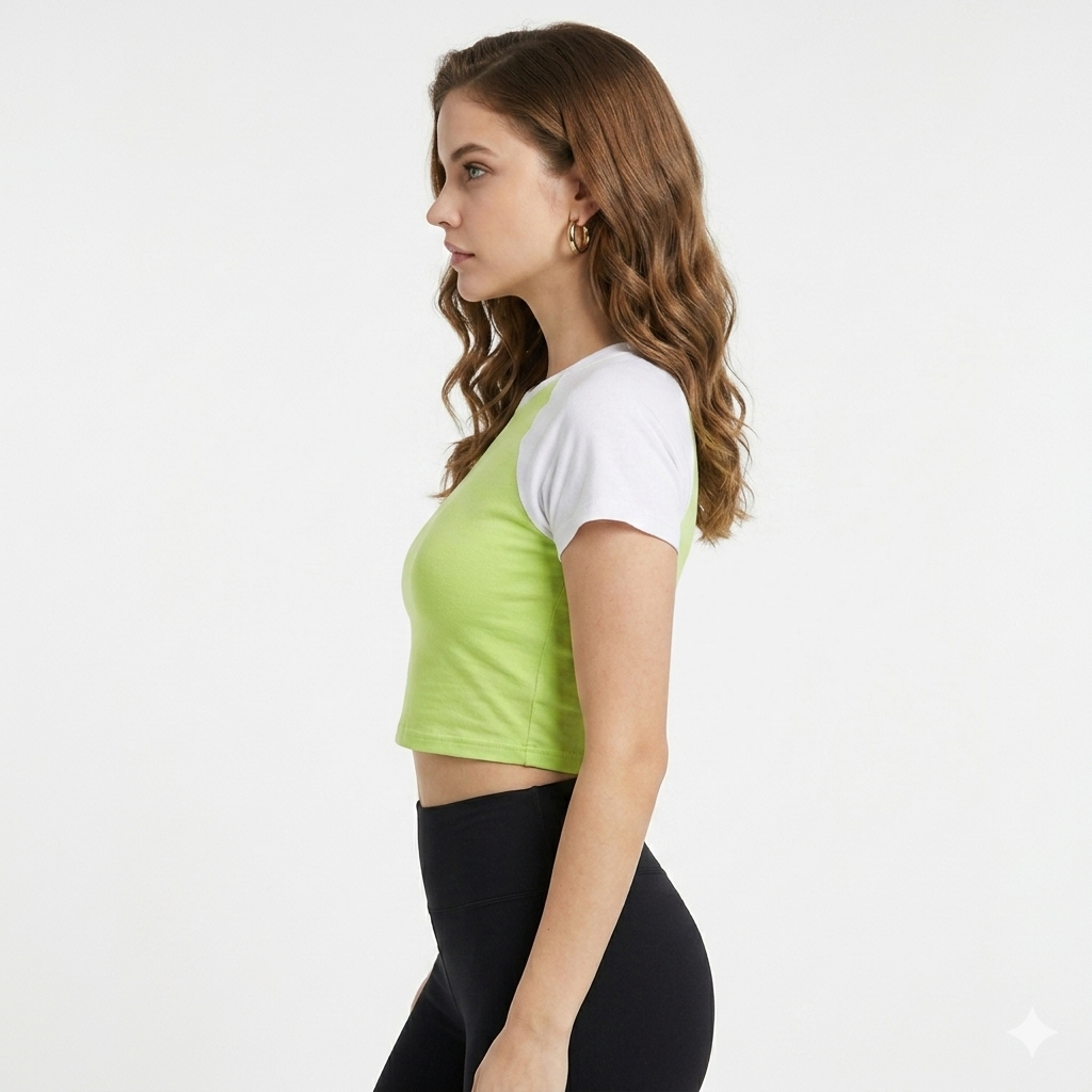REGLOON SLEEVE CROP TEE