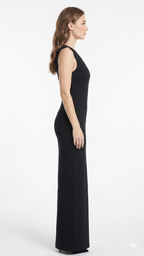 WAIST KNOT BLACK DRESS