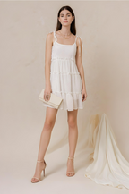 Ivory Whimsy Textured Mini Dress