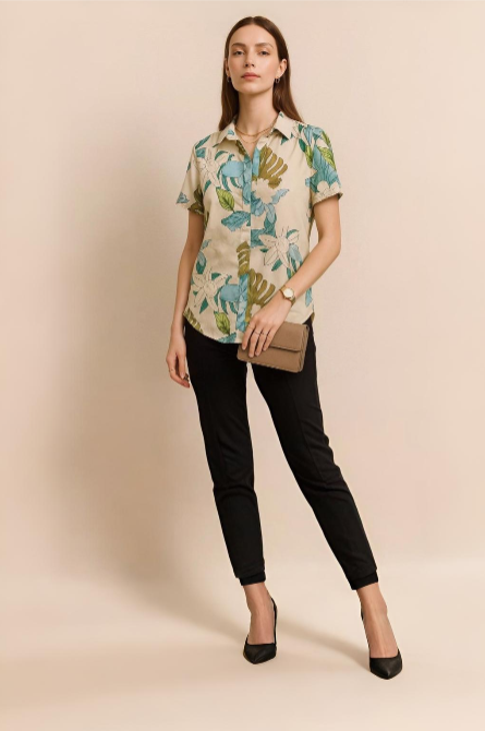 Short-Sleeve Button-Up Shirt