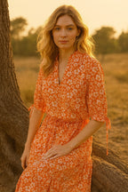 The Golden Hour Tiered Skirt Dress