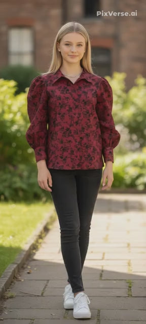 The Renaissance Bloom Puff-Sleeve Shirt