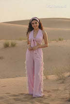 Soft Knit Bow-Tie Co-ord Set with Side Knot Detailing