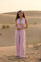 Soft Knit Bow-Tie Co-ord Set with Side Knot Detailing